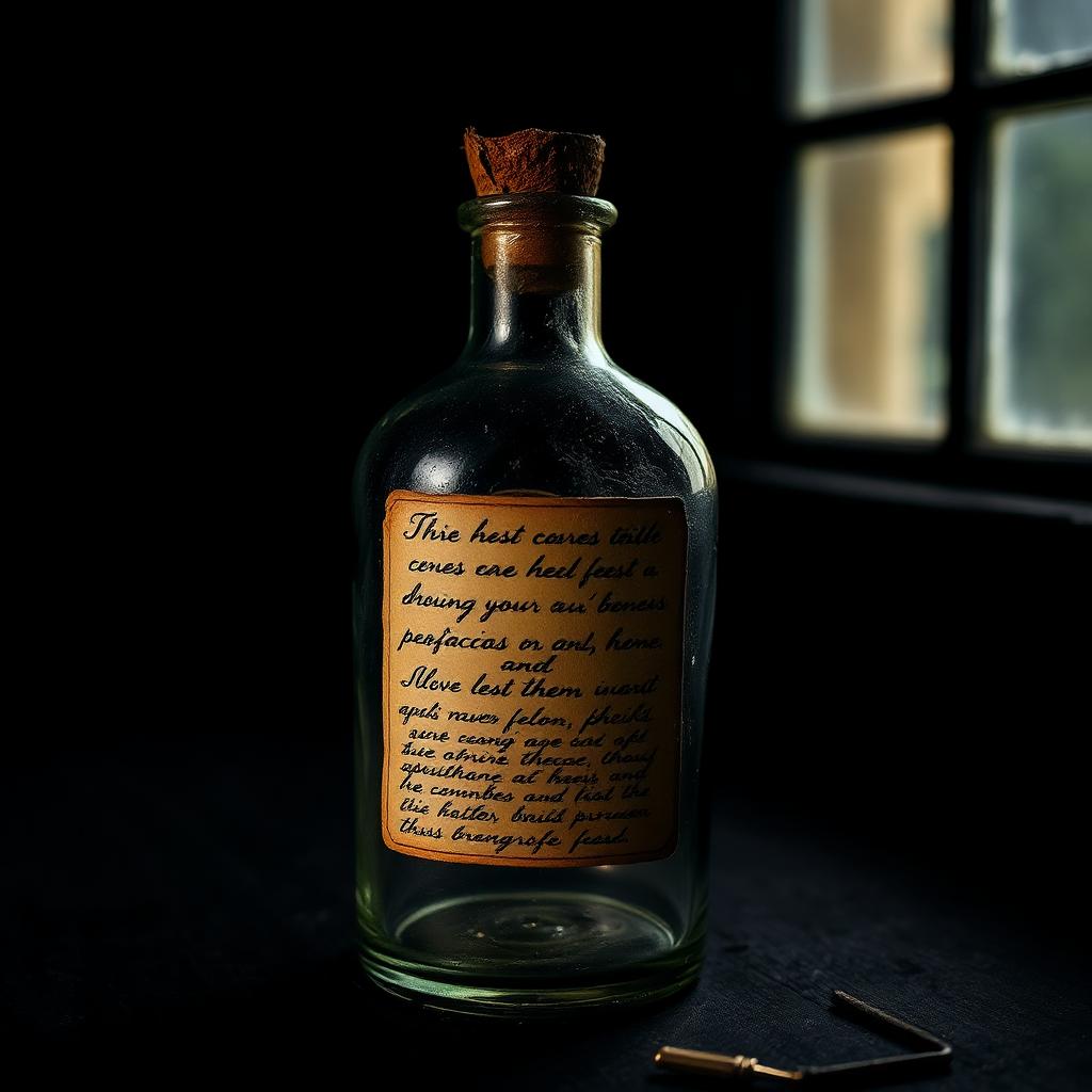 Apothecary Bottle with Letter