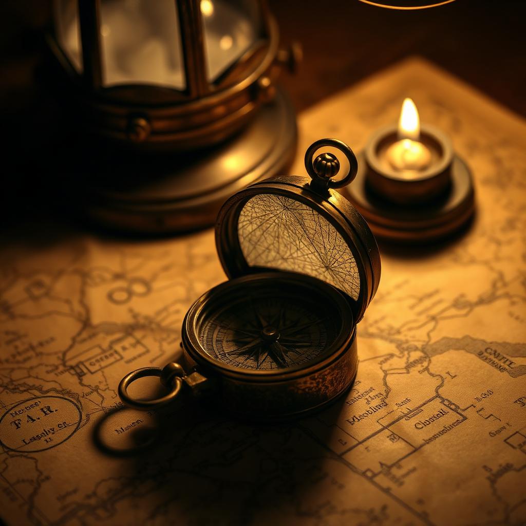 Field Compass with County Map