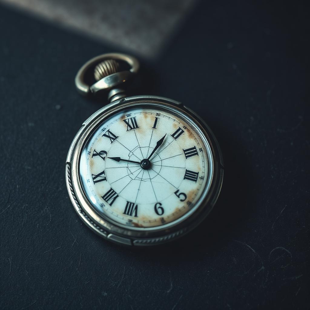 Cracked Silver Pocket Watch